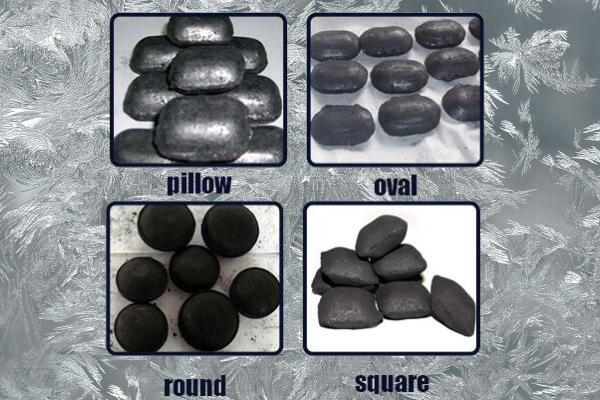 Charcoal pellets produced by double roller pellet equipment