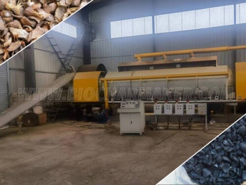 Palm Kernel Shell Charcoal Machine