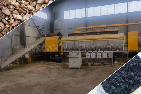 Palm Kernel Shell Charcoal Machine