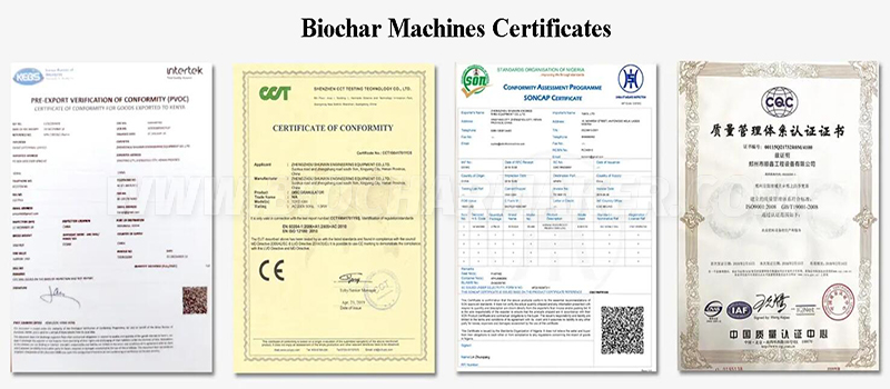 Quality biochar equipment certificates